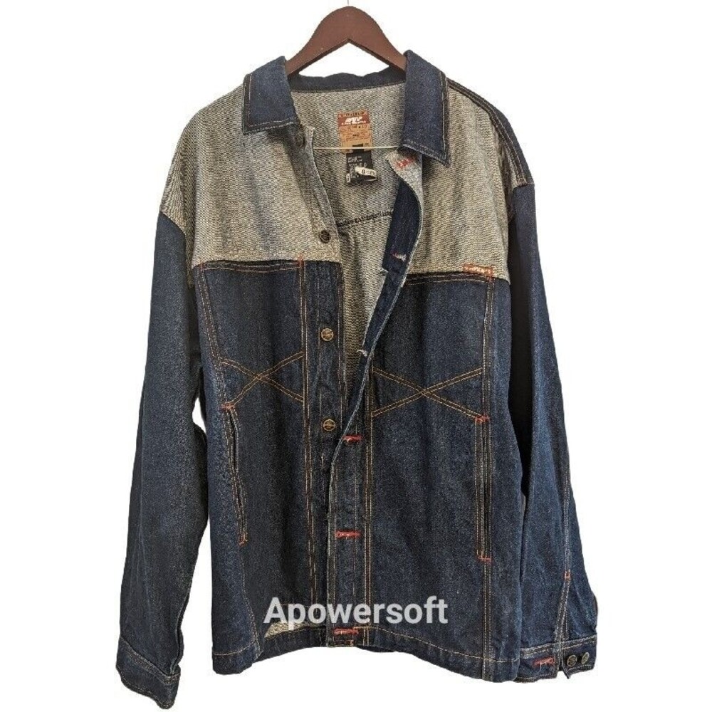 Ramp Atom Smasher Authentic Street Gear Sz. XL Denim Skateboarding Jean Jacket